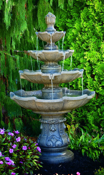 Large Scale Classic Four Tier Fountain for Home and Garden